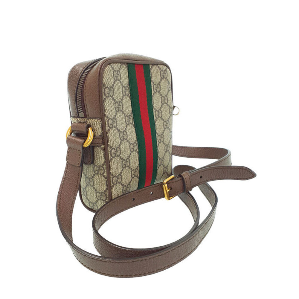 Gucci GG Crossbody Shoulder Ophidia Messenger Brown Bag
